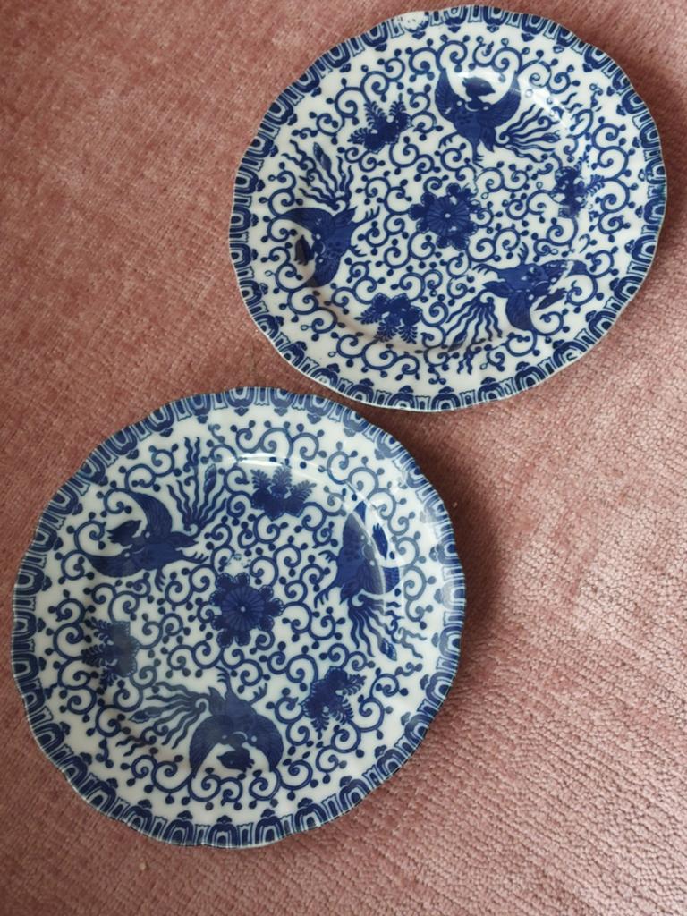 2 chinese bordjes 18.5 cm, Antiek en Kunst, Ophalen