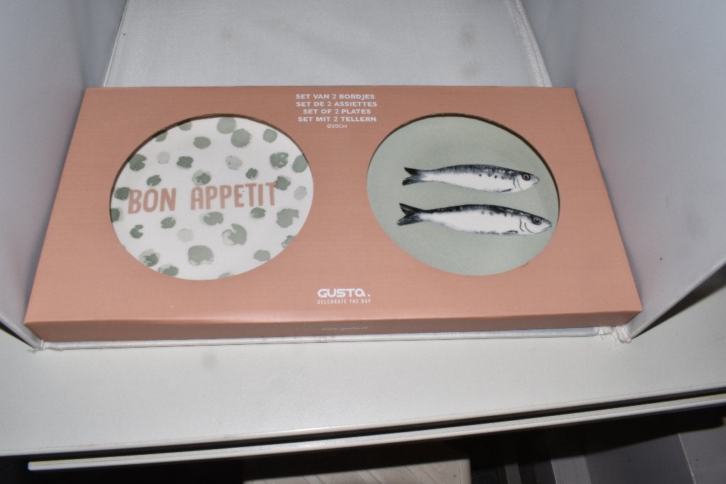 Borden Vis + Bon Appetit Gusta Patio  servies, Huis en Inrichting, Keuken | Servies, Info@detagrijn.com, Overige materialen, Steenpad 3, 4797SG Willemstgad