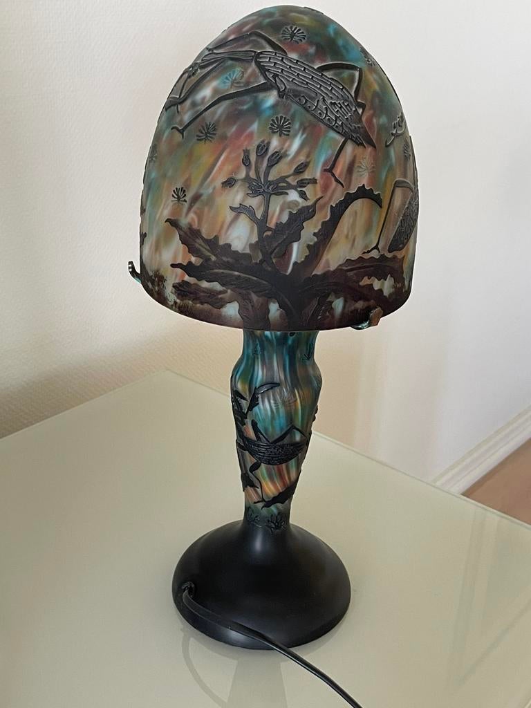 Gallé prachtige Art Nouveau lamp, Ophalen