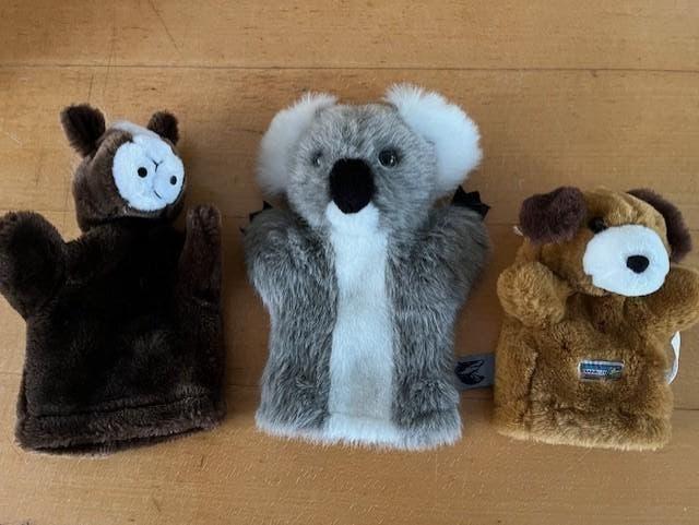 Handpop (pluche): Paard, hondje, Ophalen of Verzenden, Nieuw, Hond