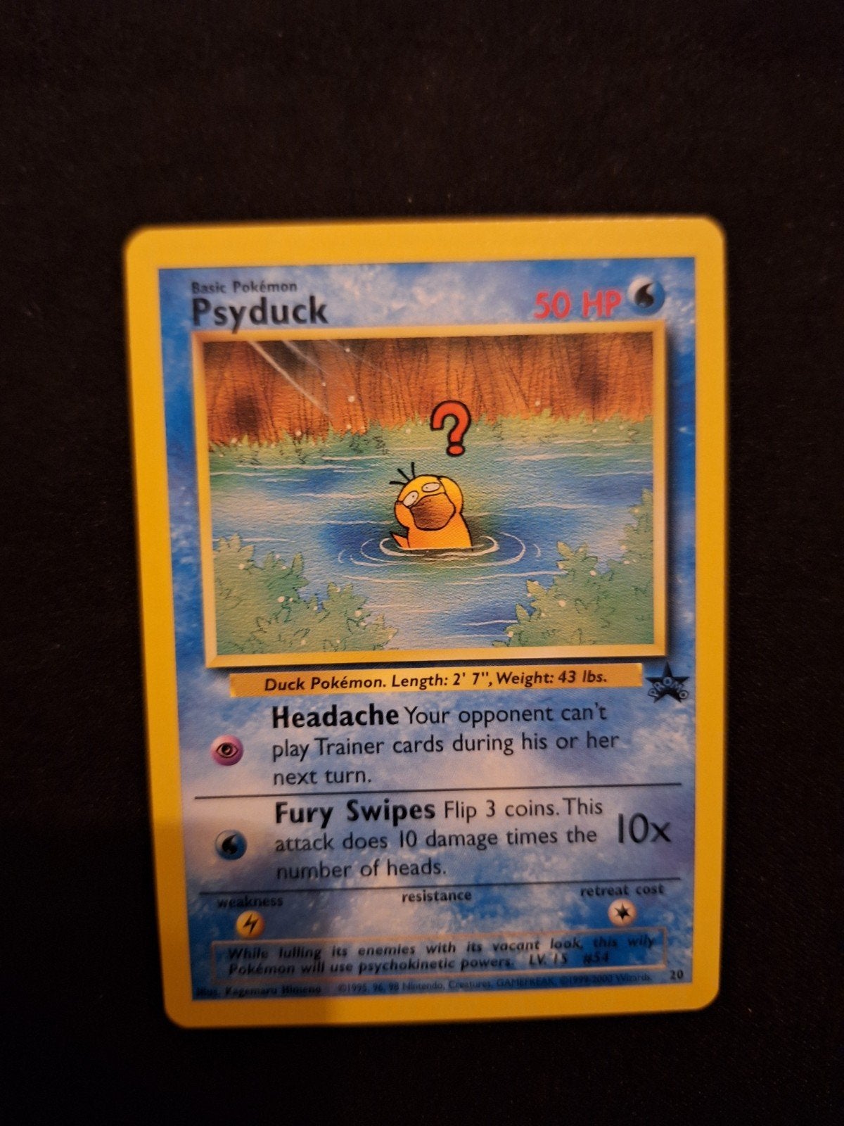 Psyduck #20 wizards of the coast promo - vintage pokemon, Hobby en Vrije tijd, Verzamelkaartspellen | Pokémon, Ophalen of Verzenden