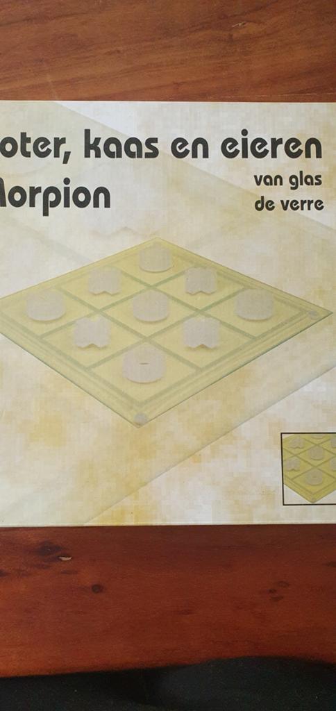 Boter, kaas en eieren - Glazen spel, Een of twee spelers, Ophalen of Verzenden, Zo goed als nieuw, Onbekend