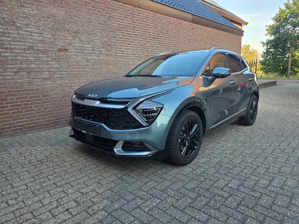 Kia Sportage 1.6T-GDI Eco-Dynamics, Hybrid, Auto's, Zwart, 4 cilinders, Adaptive Cruise Control, Leder en Stof
