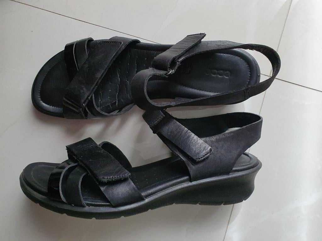 Ecco sandalen zwart maat 39, Ecco, Zwart, Zo goed als nieuw, Sandalen of Muiltjes