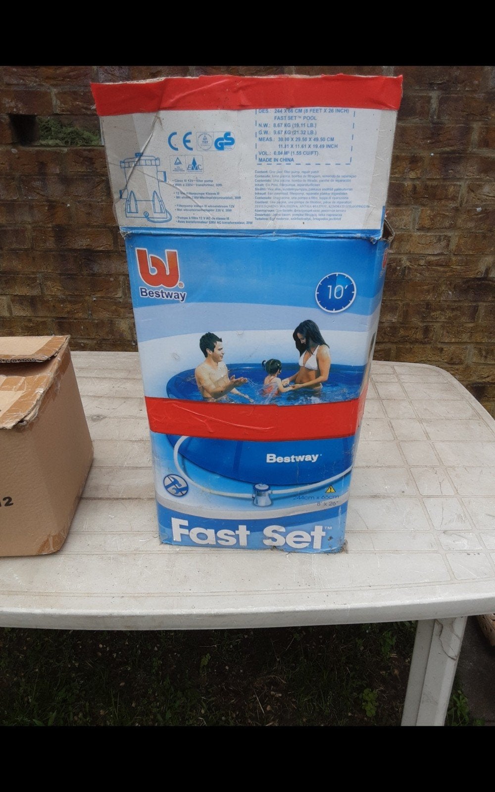 Bestway Fast Set Opzetzwembad met filterpomp, Tuin en Terras, Zwembaden, Ophalen, Gebruikt, Rond, Opzetzwembad