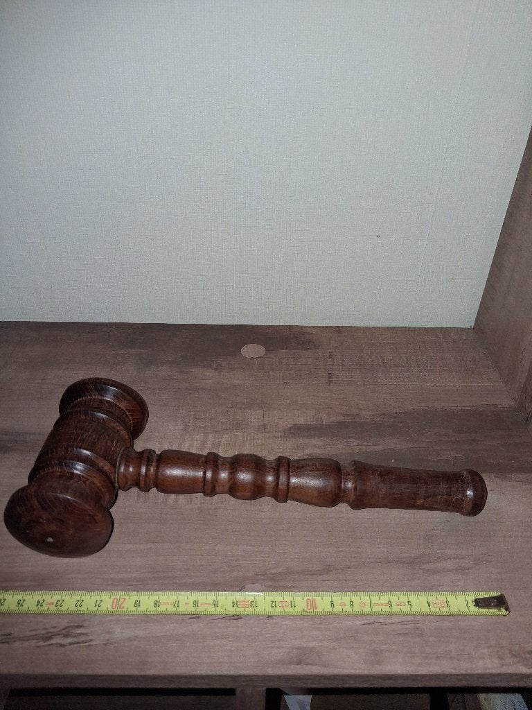 Houten voorzittershamer / veilinghamer – ca. 25 cm, Ophalen of Verzenden