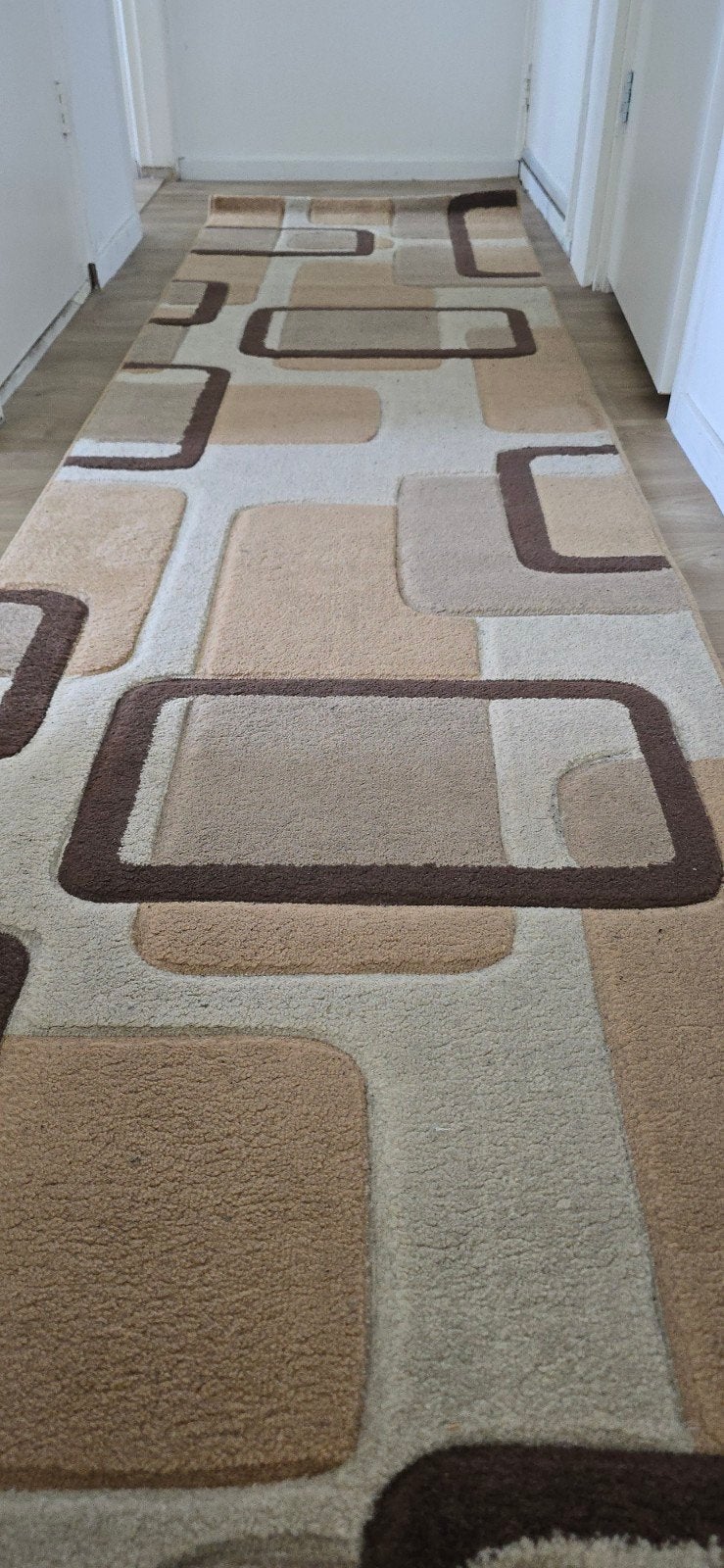 Vloerkleed Karizma - Beige/Crème/Bruin - 80x300 cm
