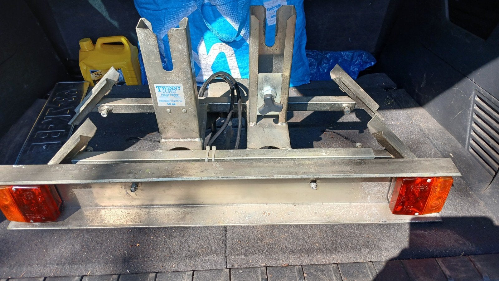 Twinny Load fietsendrager voor 2 fietsen, Auto diversen, Fietsendragers, Ophalen, 2 fietsen, Gebruikt, Trekhaakdrager