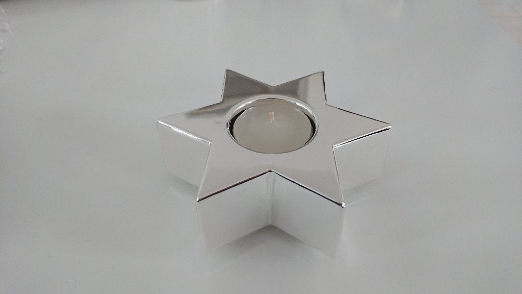 H.R.W. Fink Design Zilver Vintage Astron Theelicht Kandelaar, Overige merken, Nieuw, Ophalen of Verzenden, Kandelaar