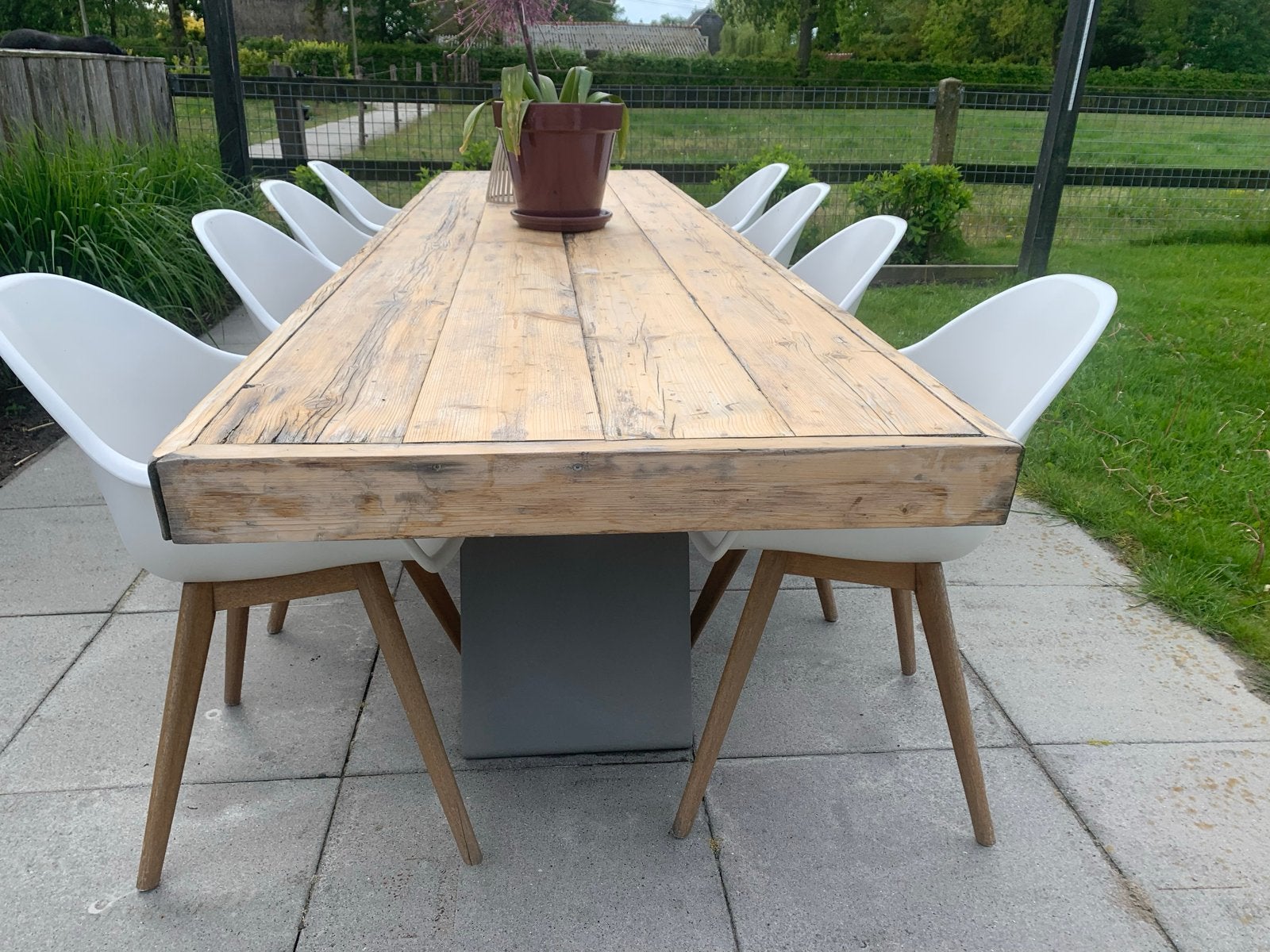 Royal Patio kuipstoelf binnen of buiten (8 stuks), Tuin en Terras, Ophalen, Gebruikt, Kunststof