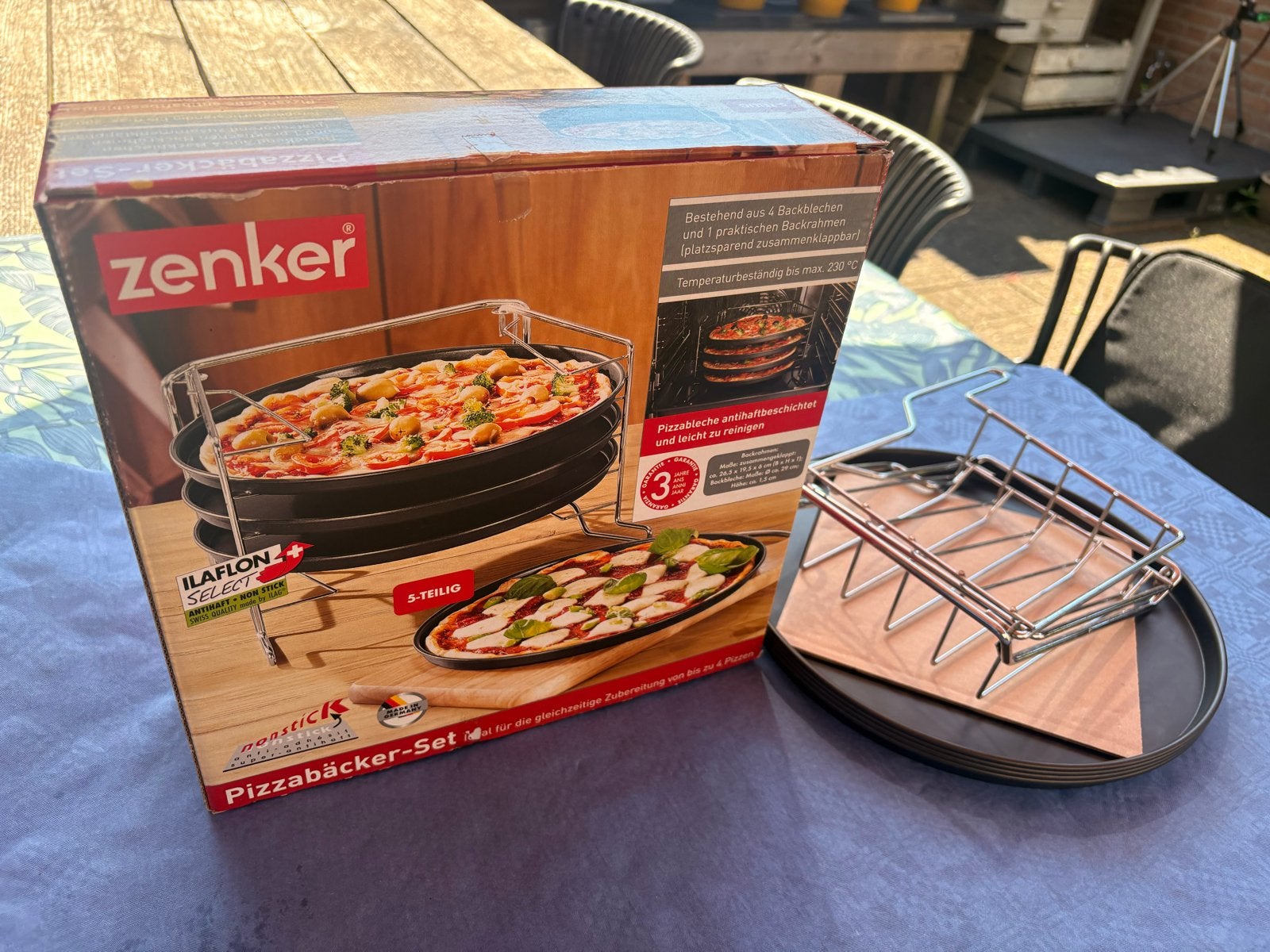 Zenker Pizzabäcker-Set - 3-delig pizzabakker set, Ophalen, Minder dan 45 cm, Pizzaoven, Vrijstaand