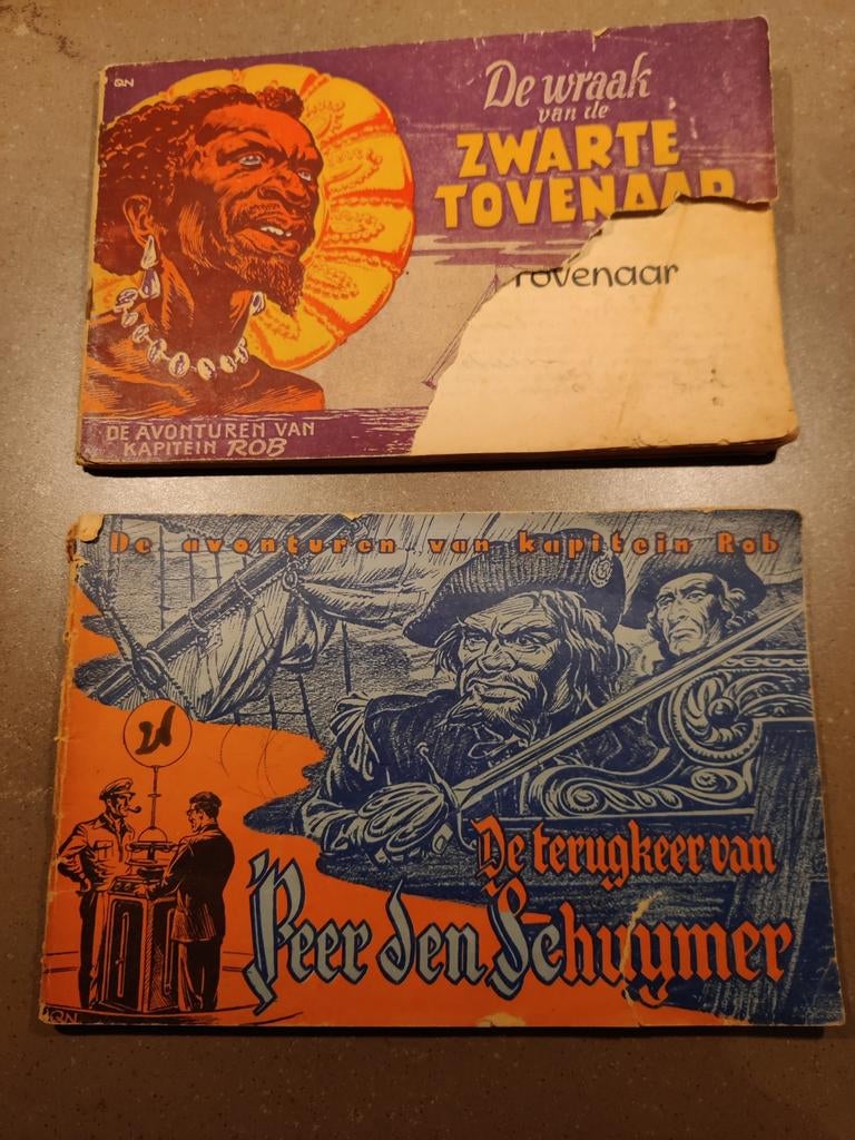 2 historische uitgaven van kapitein Rob, Eén stripboek, Ophalen of Verzenden