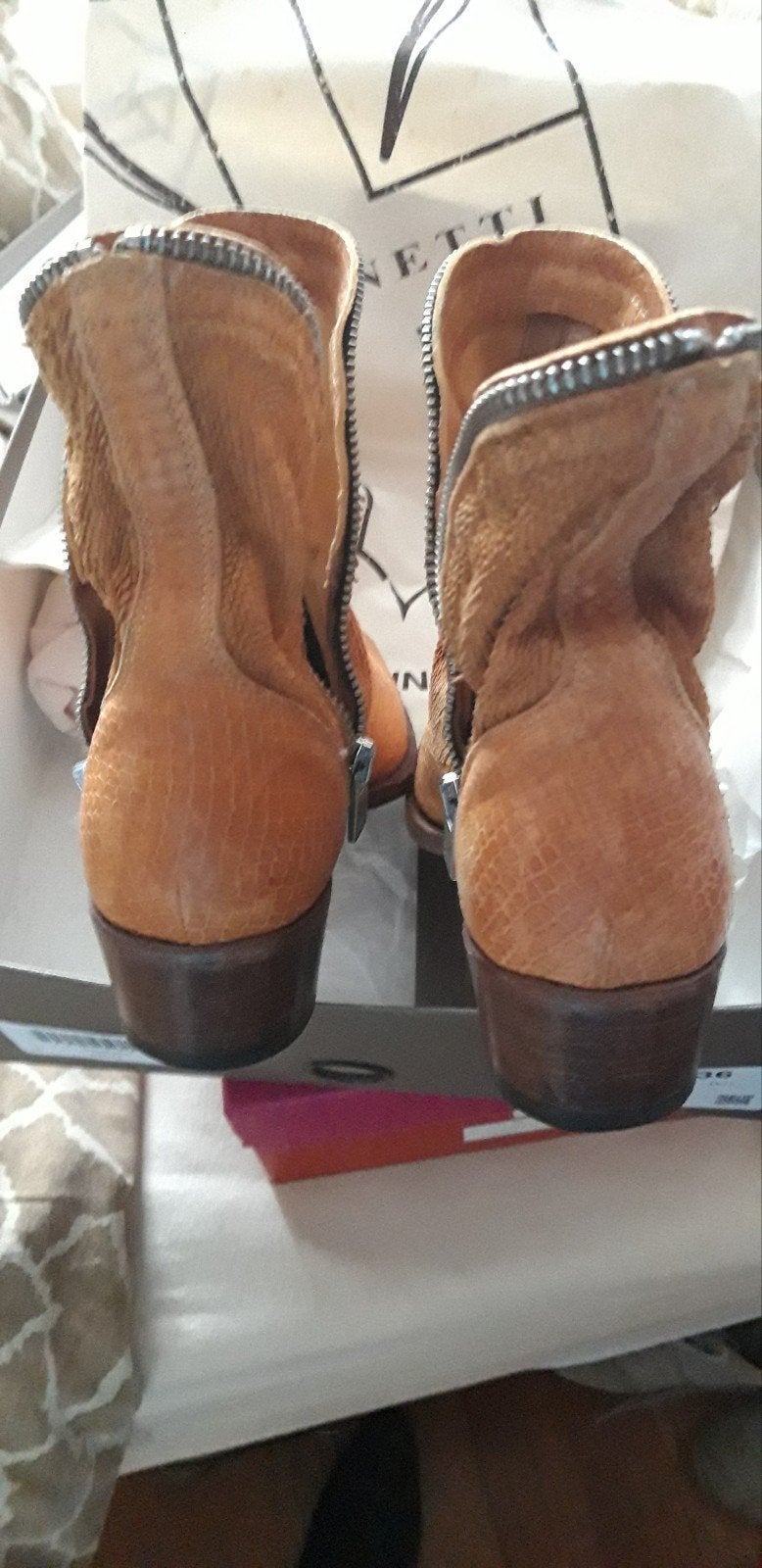 Leren Italiaanse Enkellaarsjes - Designer - Maat 37, Designer, Bruin, Lage of Enkellaarzen, Ophalen of Verzenden