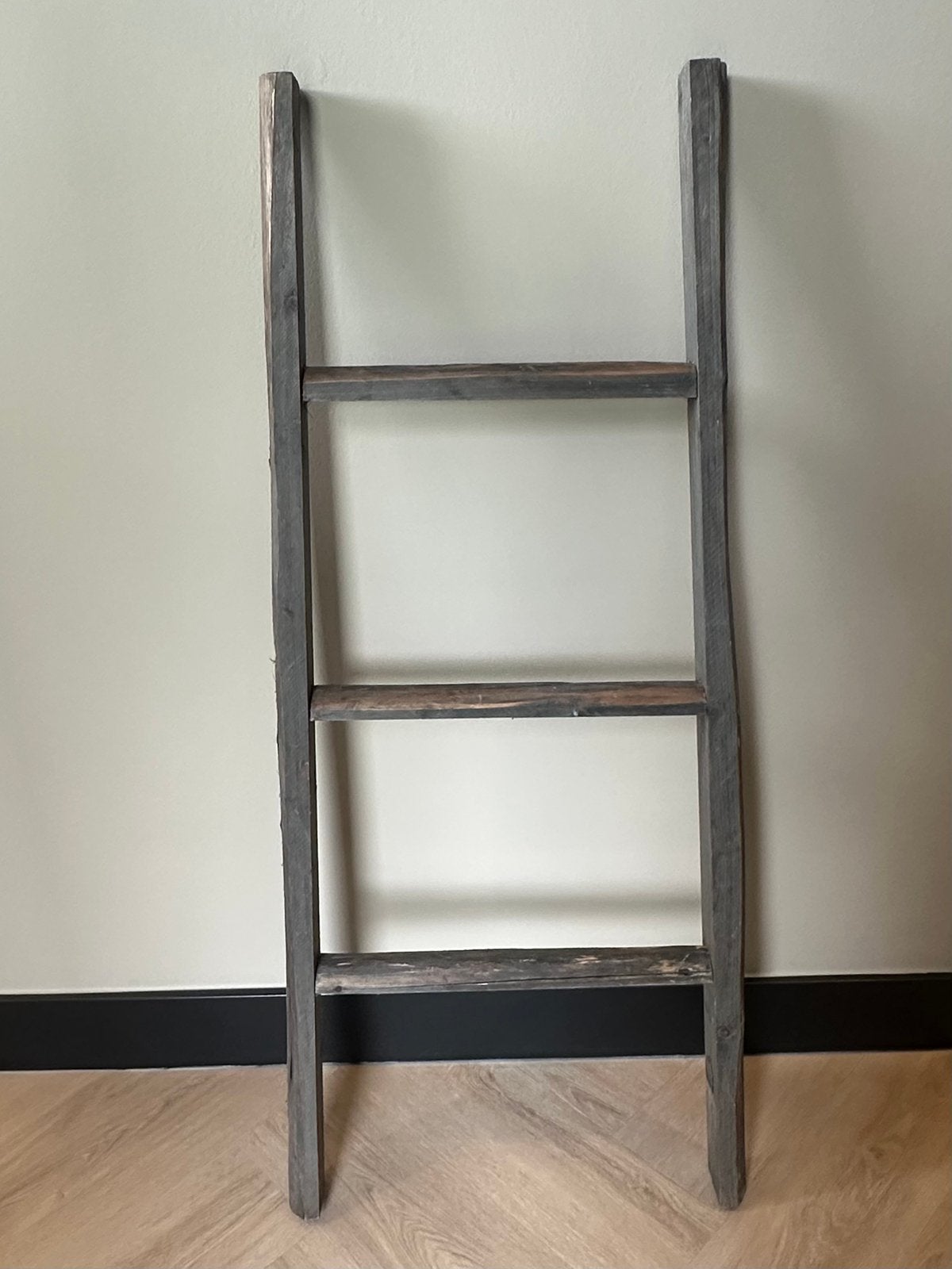 Houten decoratie ladder, Ophalen, Zo goed als nieuw