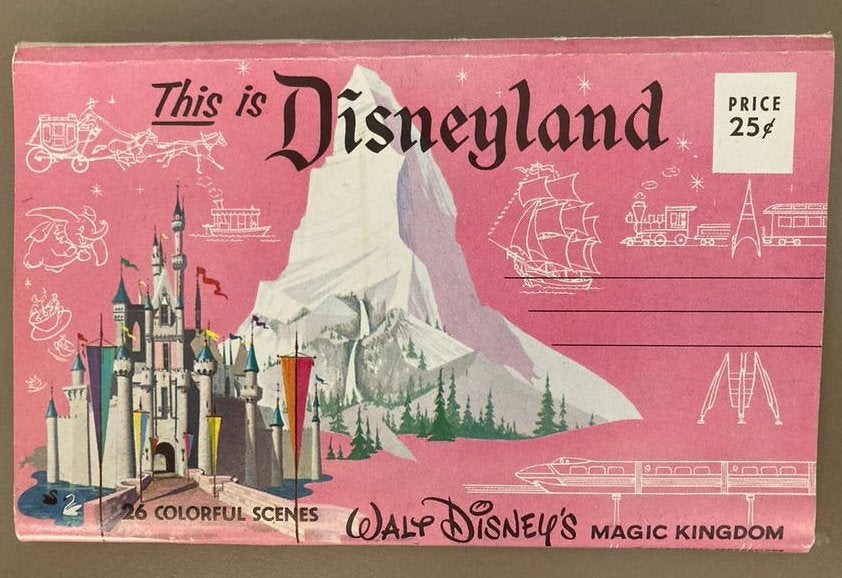 Kaartenmapje uit Disneyland , jaren ‘60, Ophalen of Verzenden, Gebruikt
