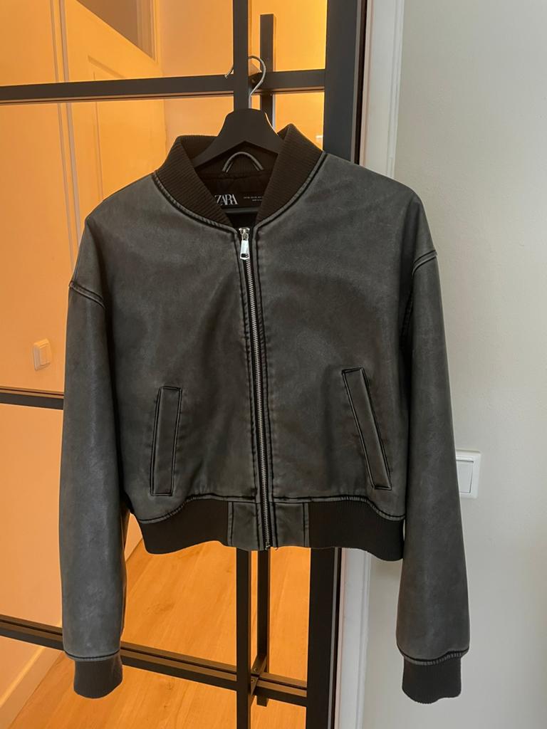 Bomberjacket zara, Ophalen of Verzenden, Zo goed als nieuw, Maat 46/48 (XL) of groter, Zwart