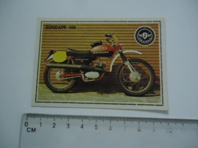 sticker oud ZUNDAPP 100 motorcross motor cross moto panini, Verzenden, Zo goed als nieuw, Sport