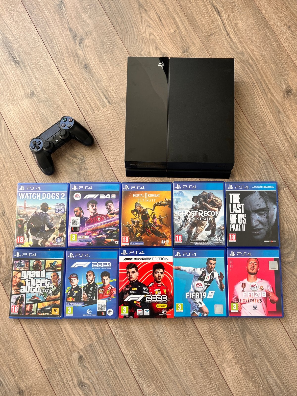 Sony PlayStation 4 (PS4) met 1 controller en 9 games, Spelcomputers en Games, Spelcomputers | Sony PlayStation 4, Ophalen of Verzenden