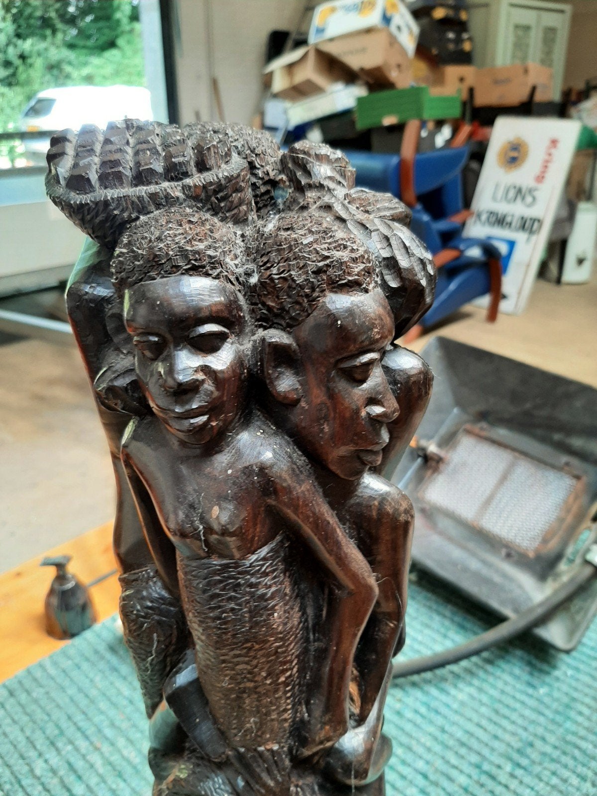 Makonde Houten Levensboom - 55 cm hoog, Antiek en Kunst, Ophalen of Verzenden, Hout