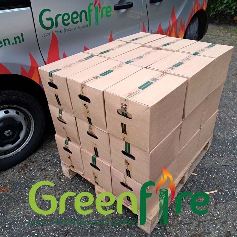 Bio Houtbriketten – per halve pallet, Tuin en Terras, Haardhout, Minder dan 3 m³, Ophalen of Verzenden, Overige houtsoorten, Blokken