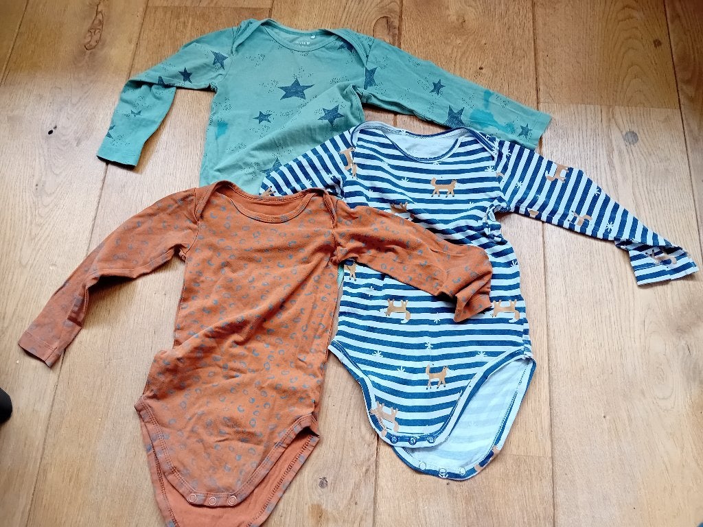 3x Lange mouw romper, maat 86/92 - gratis, Jongen of Meisje, Ophalen of Verzenden, Hema, Overige typen