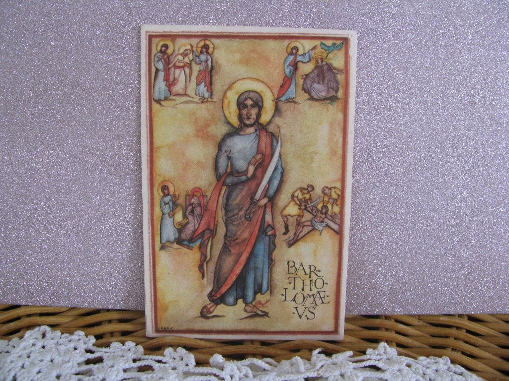 Uit de serie 12 Apostelen * Bartholomeus *, Ophalen of Verzenden, Zo goed als nieuw, Kaart of Prent