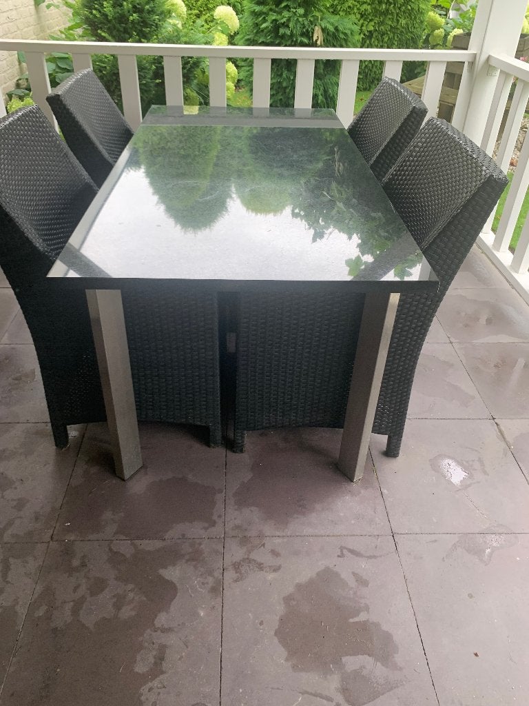 Tuinset, Tuin en Terras, Tuinsets en Loungesets, Ophalen, 4 zitplaatsen, Kunststof, Gebruikt