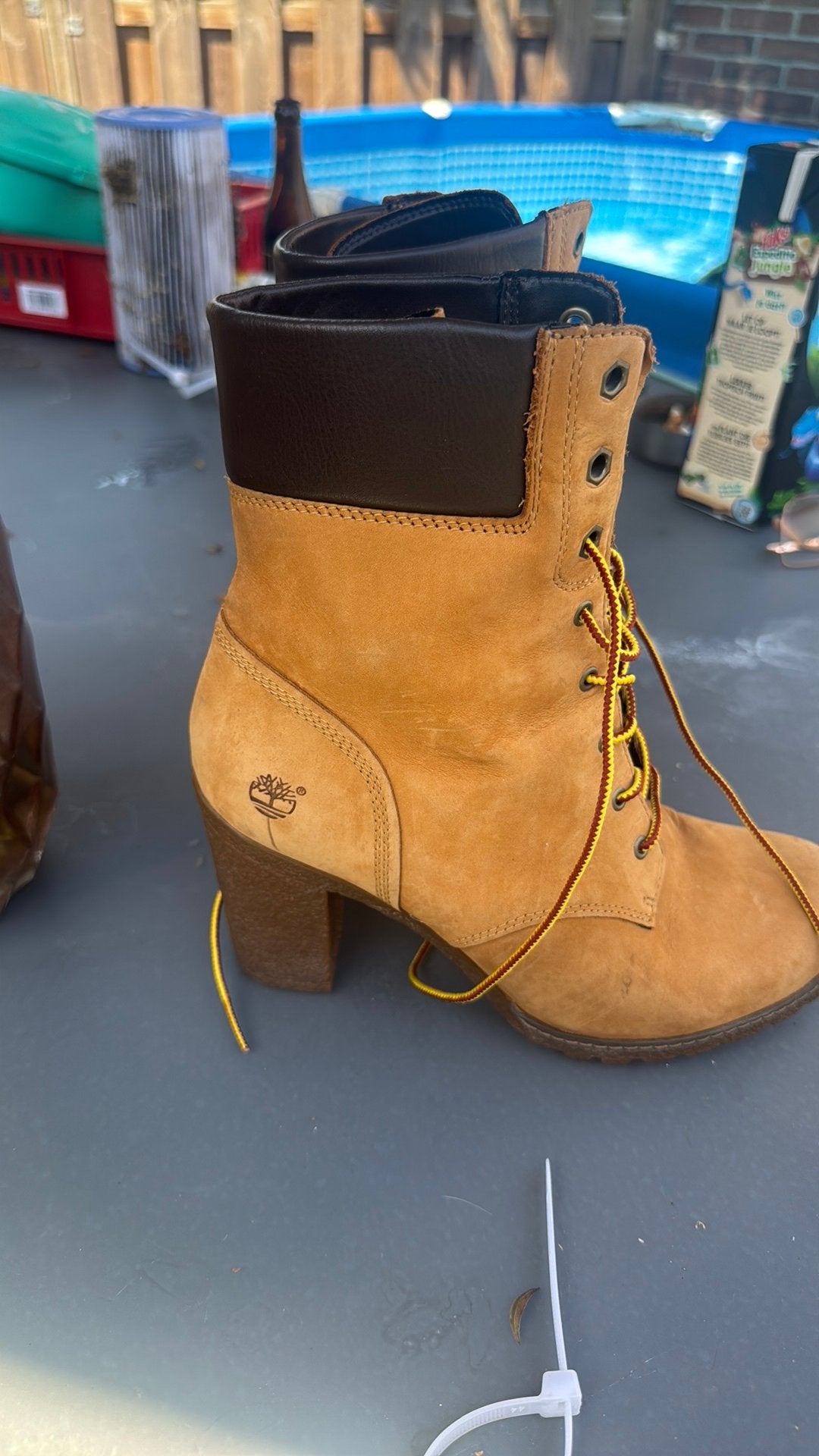 Timberland enkellaars maat 39, Kleding | Dames, Ophalen of Verzenden, Zo goed als nieuw, Bruin, Hoge laarzen