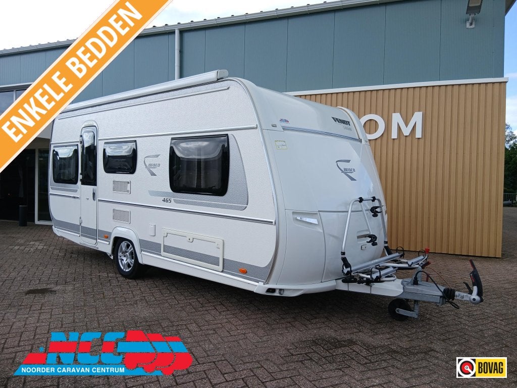 Fendt Bianco Selection 465 TG, Caravans en Kamperen, Caravans, tot en met 4, 1000 - 1250 kg, Standaardzit, Fendt, 2 aparte bedden