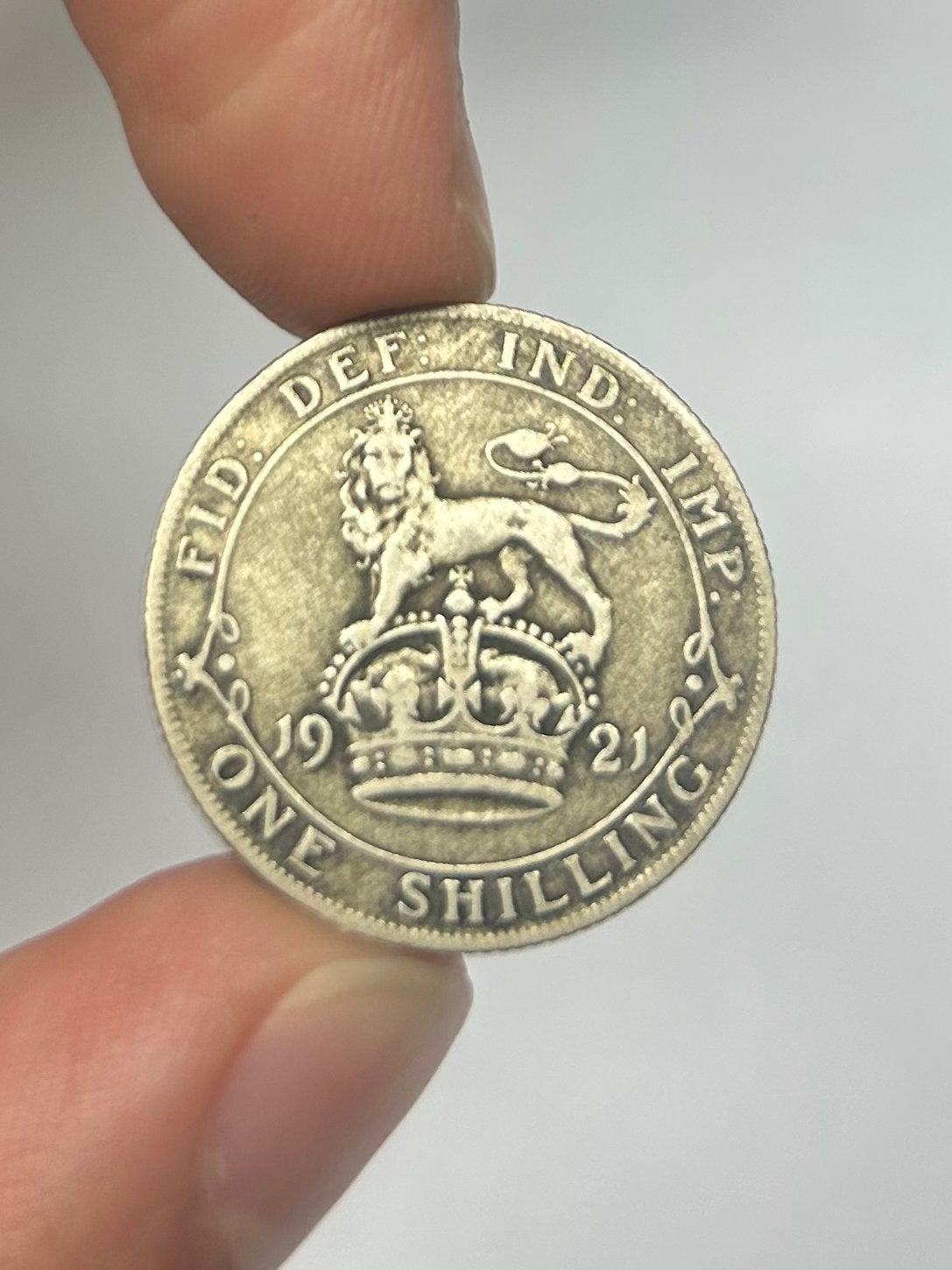 Zilveren One Shilling munt uit 1921 - George V
