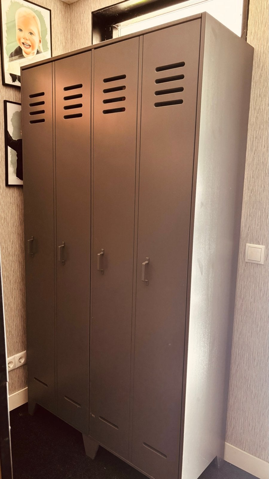 locker kast Woood Stijn met 4 deuren, Ophalen, Gebruikt, 50 tot 100 cm, Metaal