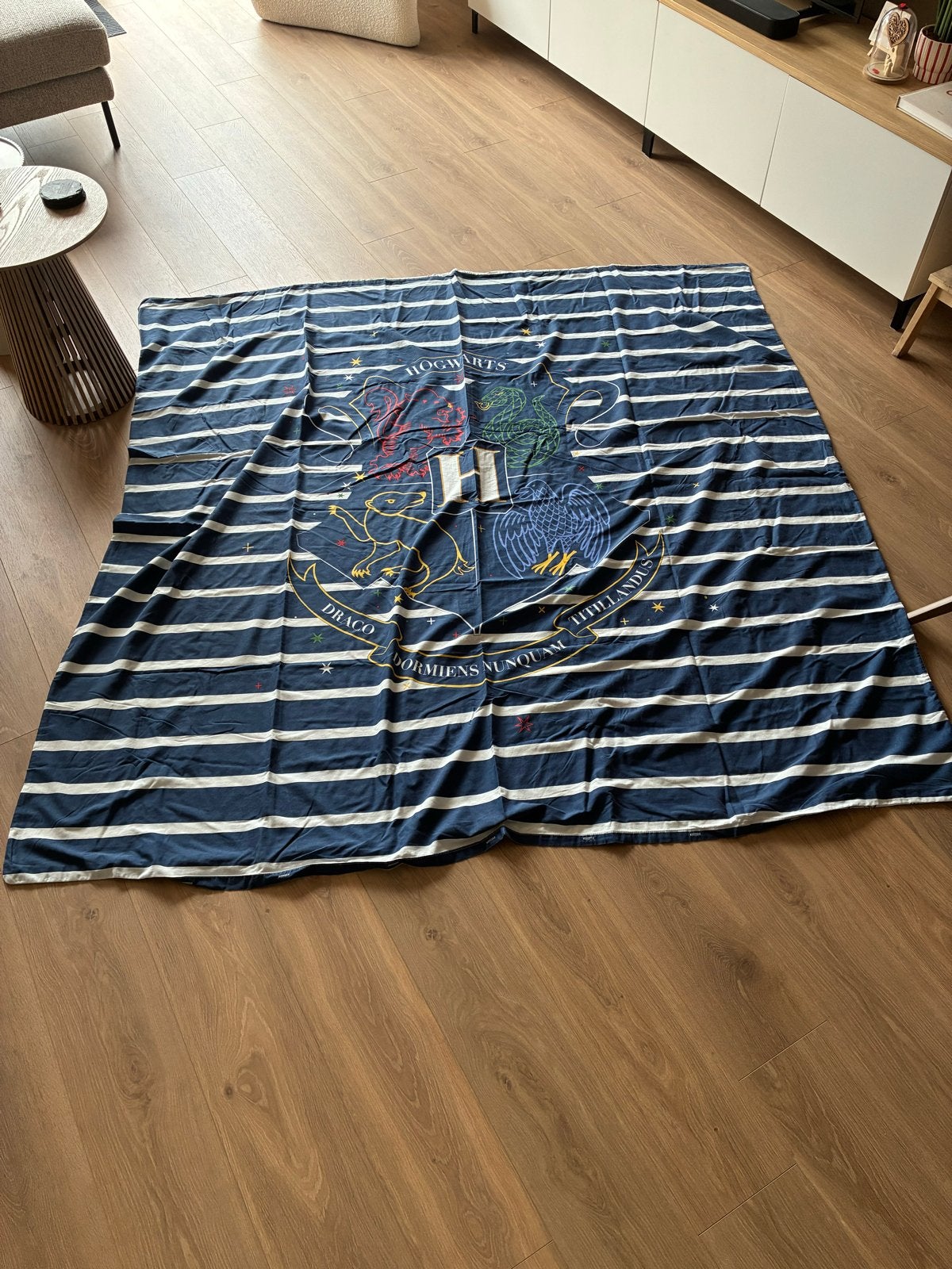 Harry Potter Dekbedovertrek 200x200cm - Zo goed als nieuw, Huis en Inrichting, Slaapkamer | Beddengoed, Blauw, Dekbedovertrek