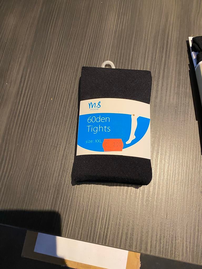 Nieuwe MS Mode Panty's- 2x, Zwart, Nieuw, Overige maten, Ophalen of Verzenden