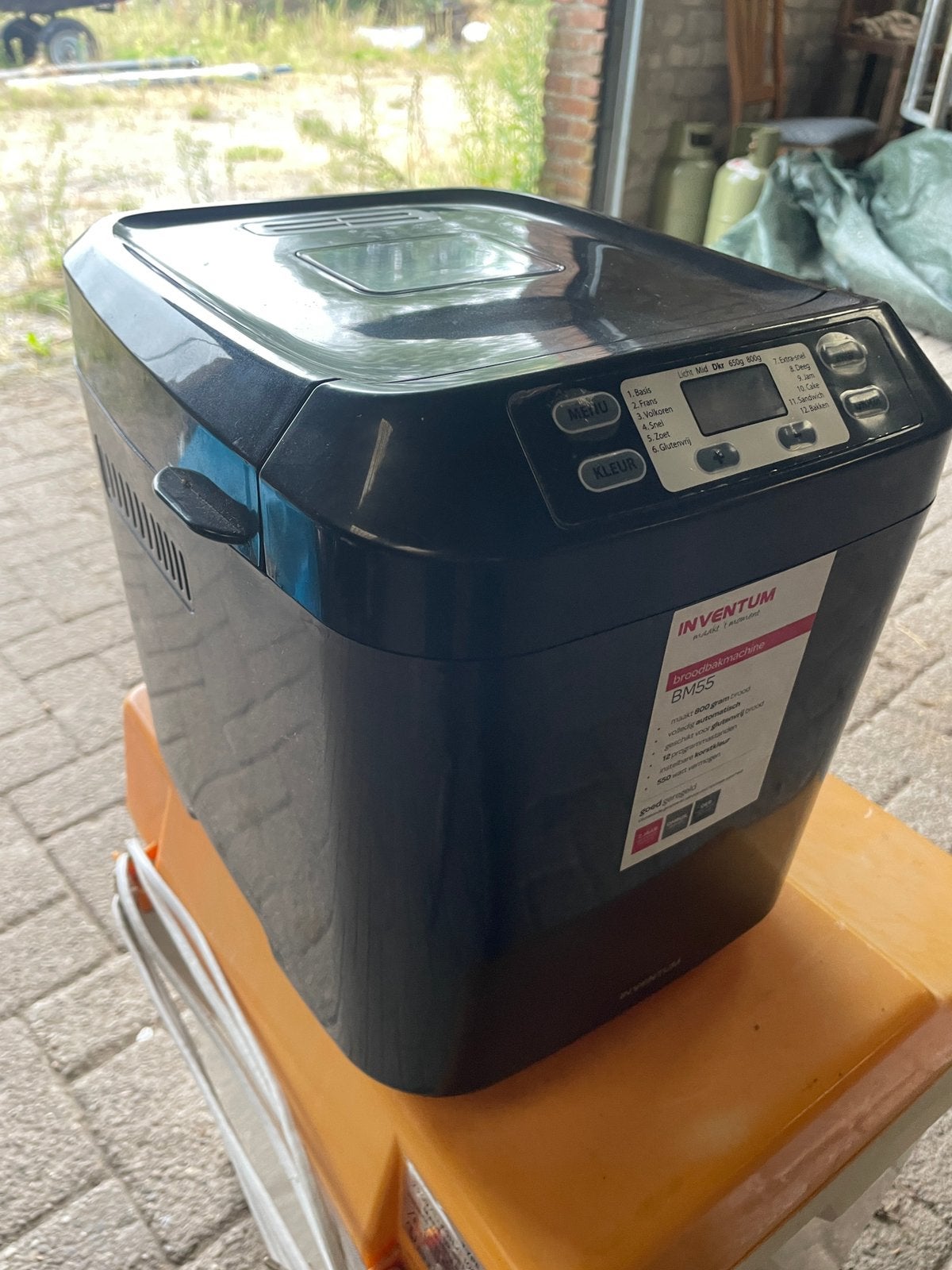 Inventum BM55 broodbakmachine – 12 programma’s – 800 gram, Met timer, 800 tot 1200 gram deeg, Ophalen of Verzenden, Zo goed als nieuw