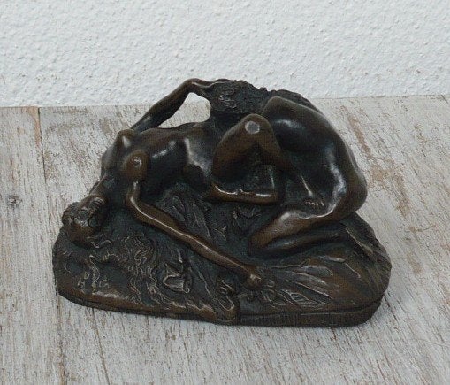 Bronzen erotisch beeld ‘Les deux amies’, Antiek en Kunst, Antiek | Koper en Brons, Ophalen of Verzenden, Brons