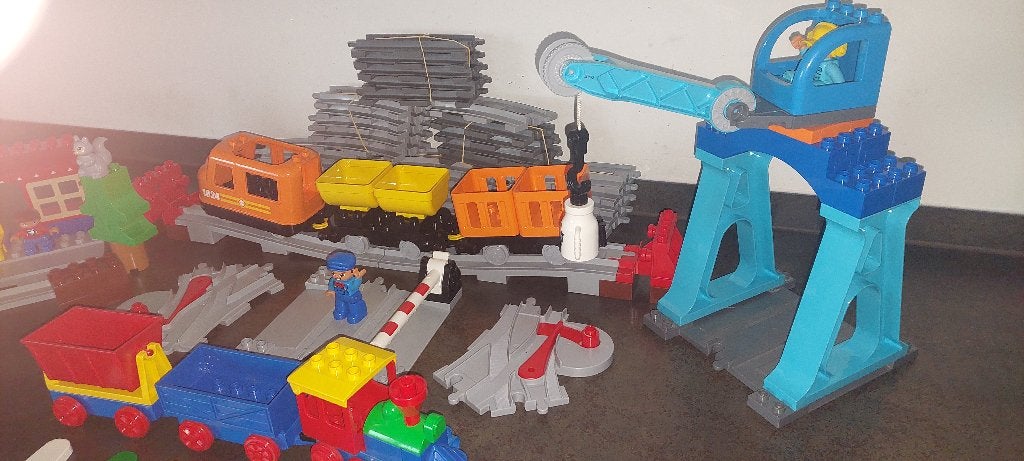 duplo trein oranje werkt op app nr 27, Ophalen of Verzenden, Gebruikt, Duplo