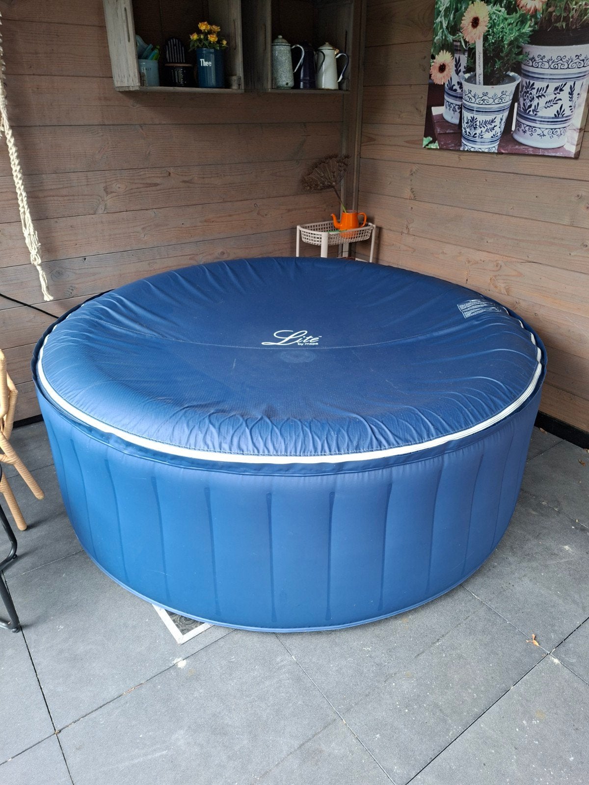 Jacuzzi; spa; opblaasbaar;, Tuin en Terras, Ophalen, Gebruikt, Minder dan 80 cm, Opblaaszwembad