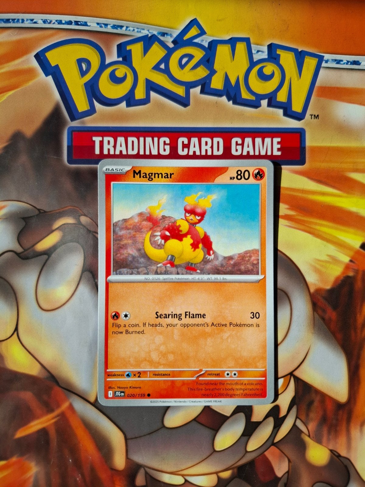 Magmar 020/159 Journey together pokemon kaart nm, Ophalen of Verzenden, Zo goed als nieuw, Losse kaart