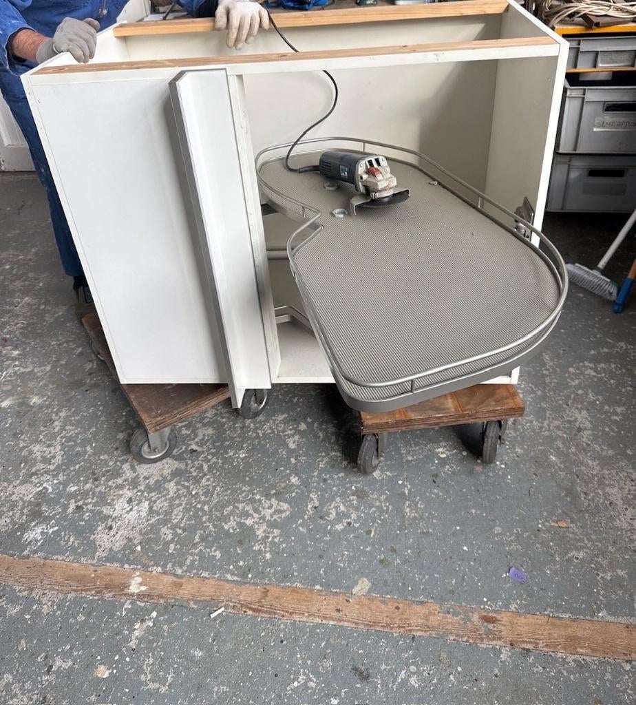 keuken draai carrousel plateau voor hoekkast 2x, Ophalen, Gebruikt, 50 tot 100 cm, Minder dan 100 cm