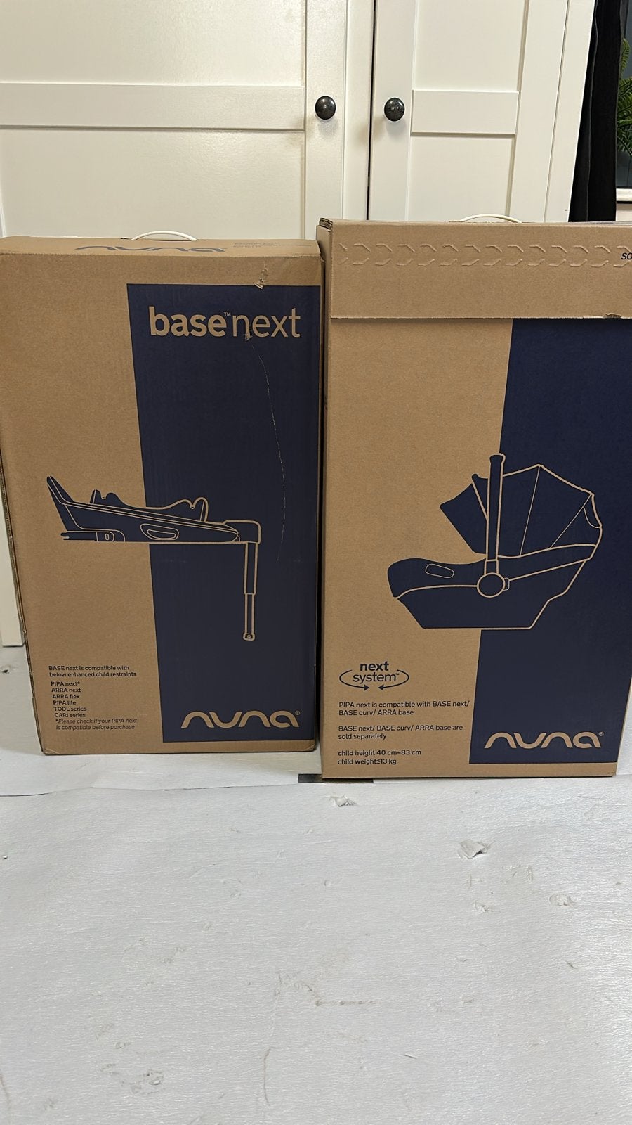 Nuna PIPA next autostoel met BASE next - Nieuw in doos, Kinderen en Baby's, Nieuw, Zijbescherming, Isofix, 0 t/m 13 kg