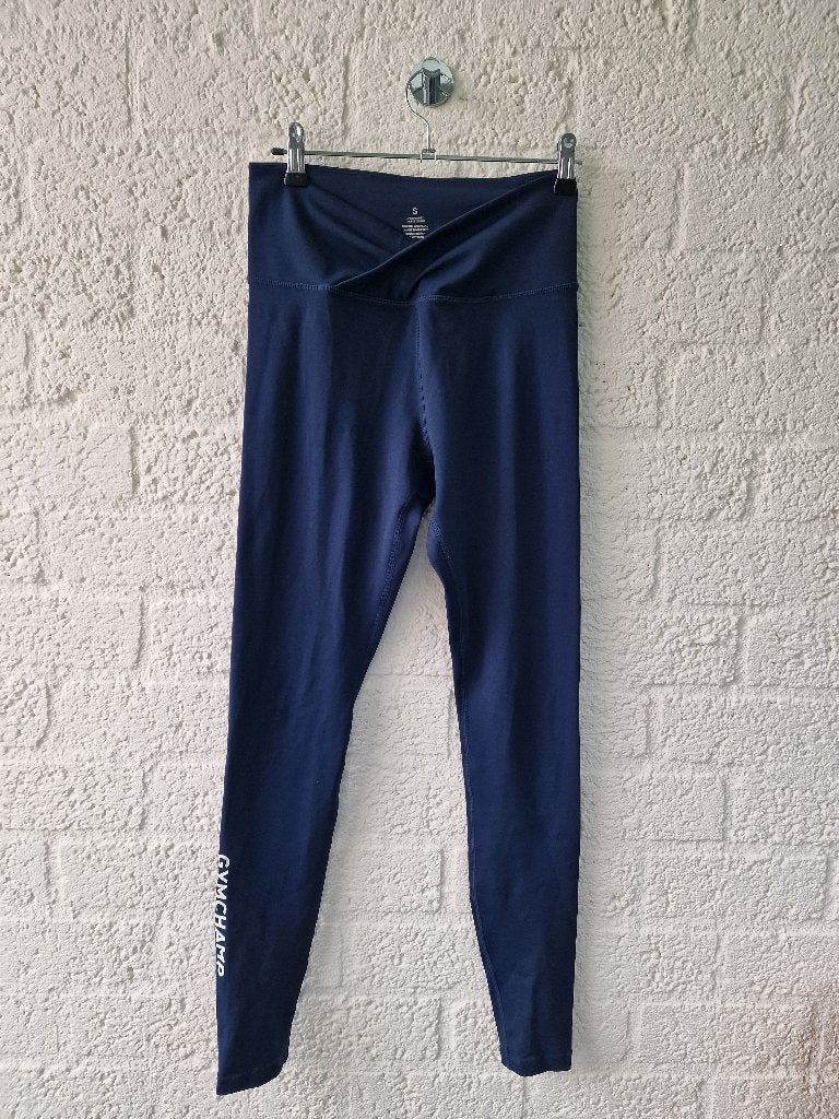 Gymchamp legging S navy high waist sport, Ophalen of Verzenden, Zo goed als nieuw, Blauw, Legging