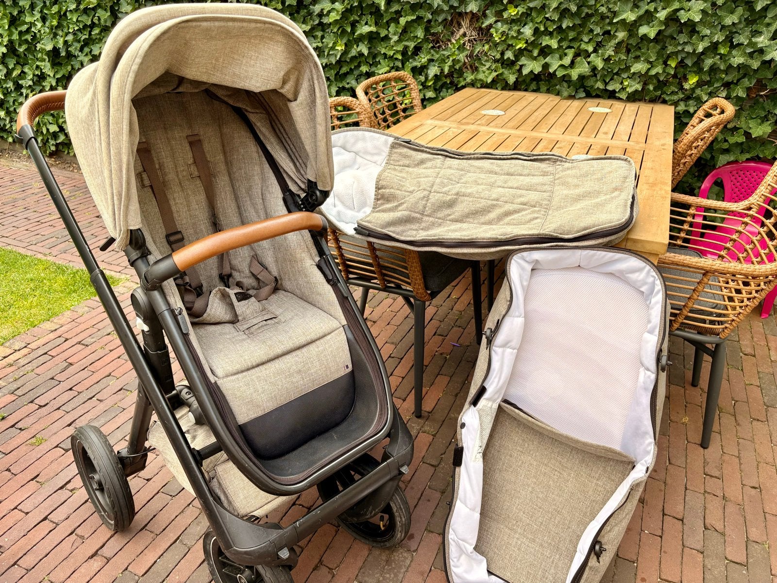 Dubatti One Kinderwagen met Reiswieg en Voetenzak, Gebruikt, Combiwagen, Met reiswieg, Ophalen