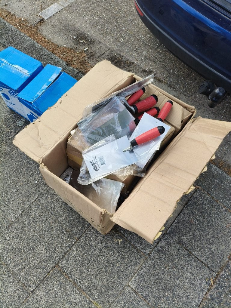 Partij nieuw Stukadoorstroffel en Plakspaan, Doe-het-zelf en Verbouw, Ophalen of Verzenden, Nieuw, Gereedschapsset, Overige merken