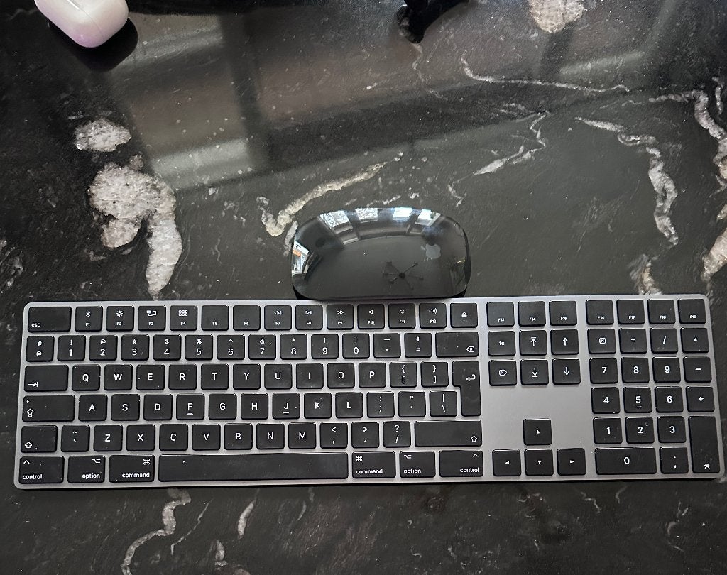 Apple Magic Keyboard numeric  + Magic Mouse 2, Space Gray, Nieuw, Qwerty, Toetsenbord en muis-set, Bedraad