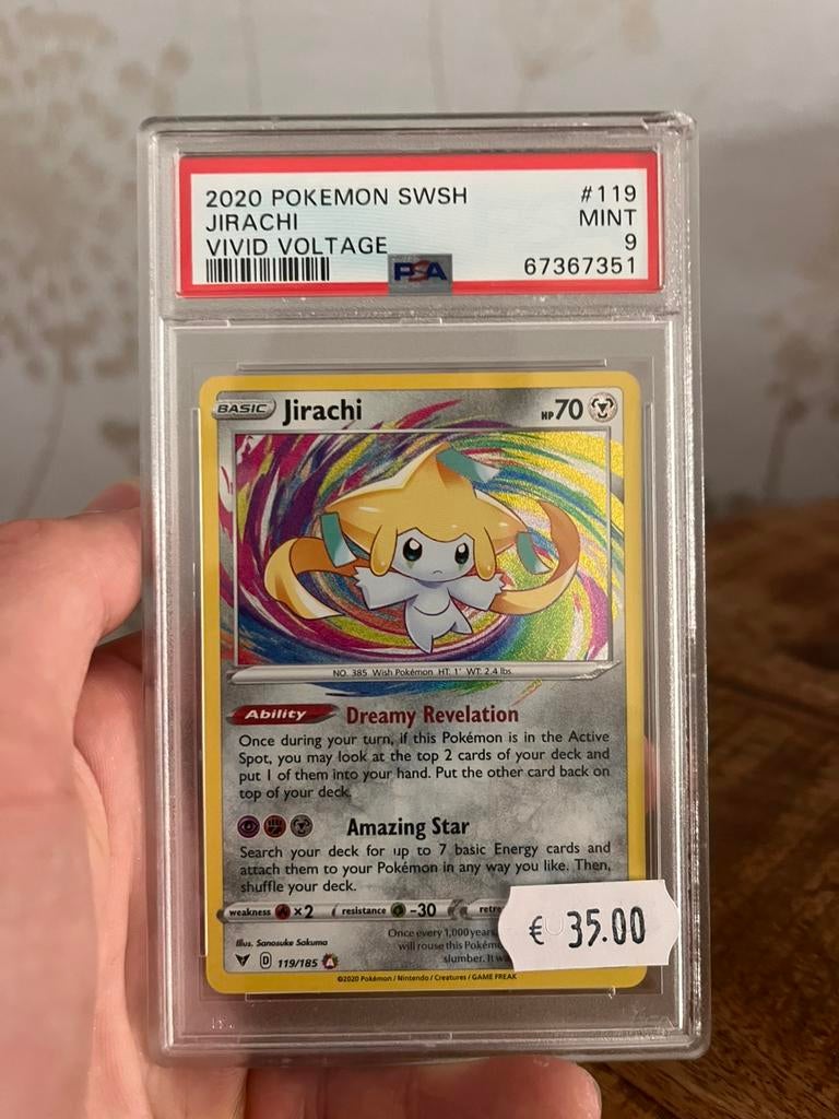 Pokemon TCG - Jirachi #119 PSA 9 (Vivid voltage), Hobby en Vrije tijd, Verzamelkaartspellen | Pokémon, Ophalen of Verzenden, Nieuw