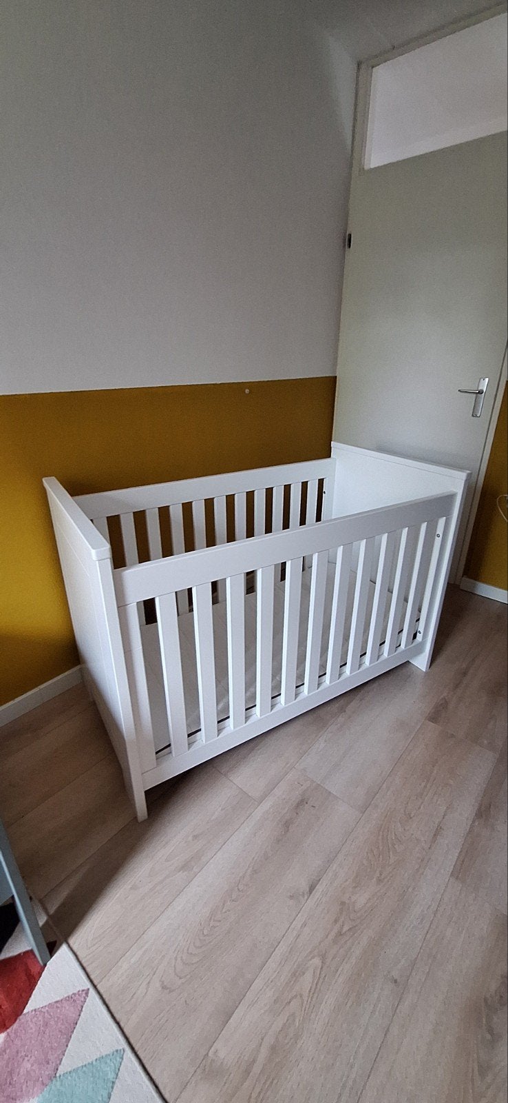 Bopita ledikant met IKEA matras (2 jaar oud), Gebruikt, 70 tot 85 cm, 140 tot 160 cm, Ophalen