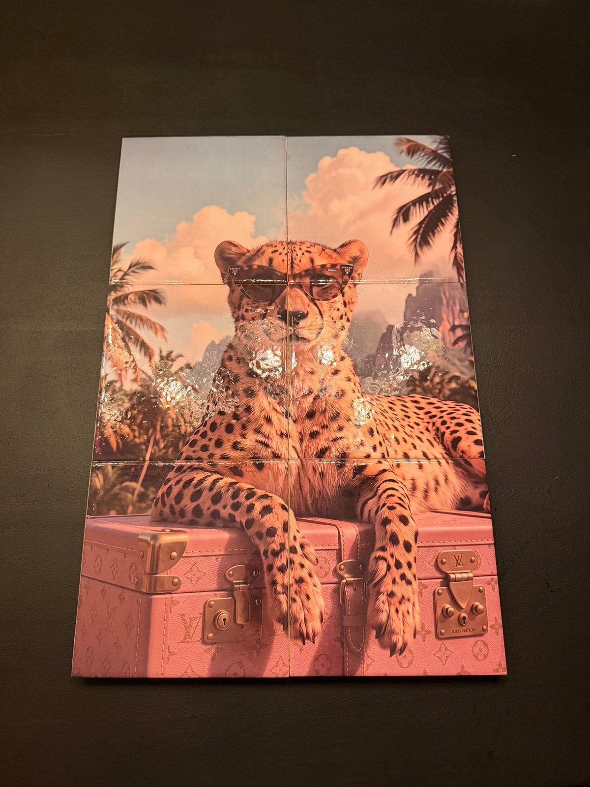 Tegeltableau - LV Leopard, Antiek en Kunst, Ophalen of Verzenden