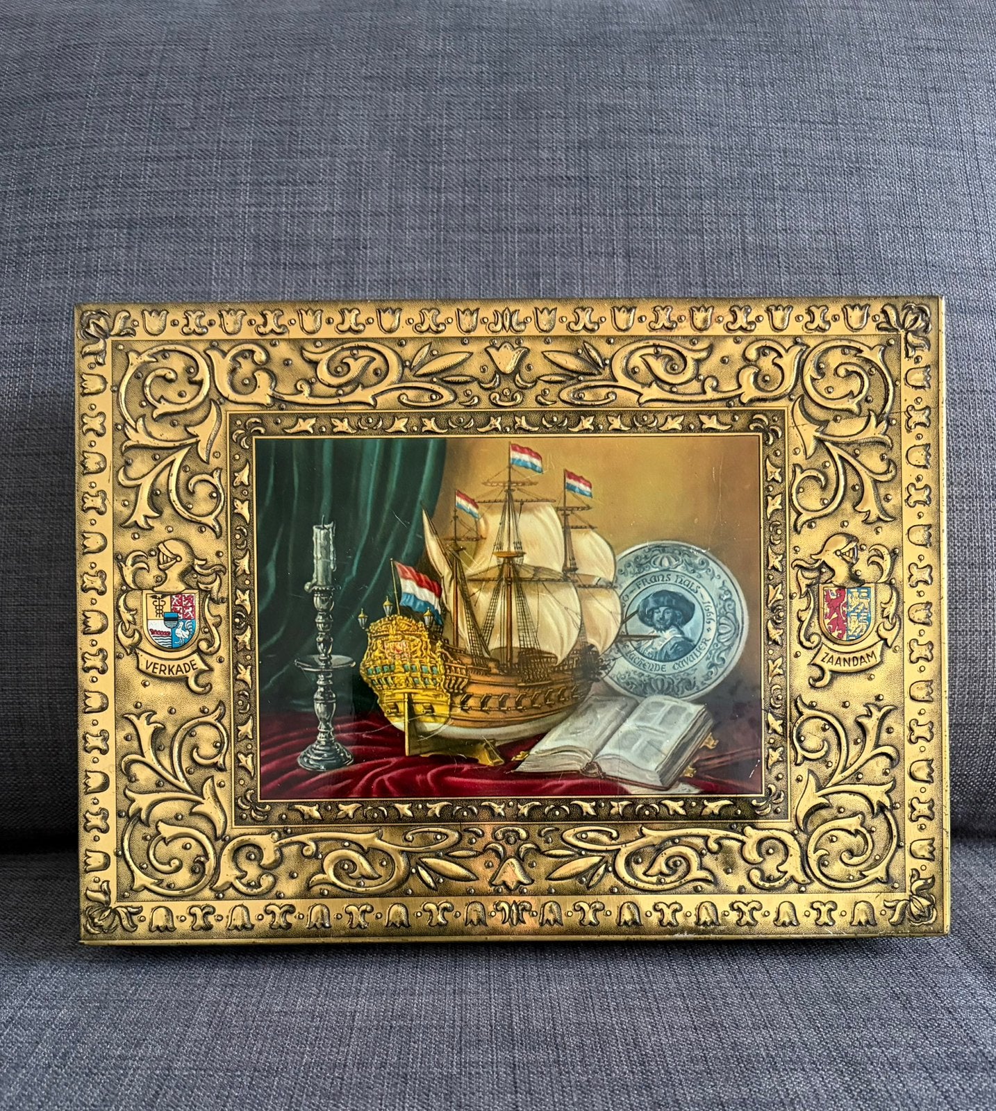 Uniek vintage Verkade koekblik - 1956 - Golden Era, Antiek en Kunst, Ophalen of Verzenden