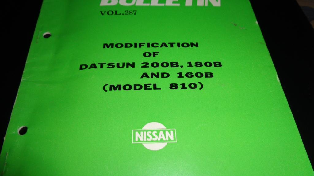Folder DATSUN 200B,180B,160B  Modification  ,  1977, Verzenden, Zo goed als nieuw, Overige merken