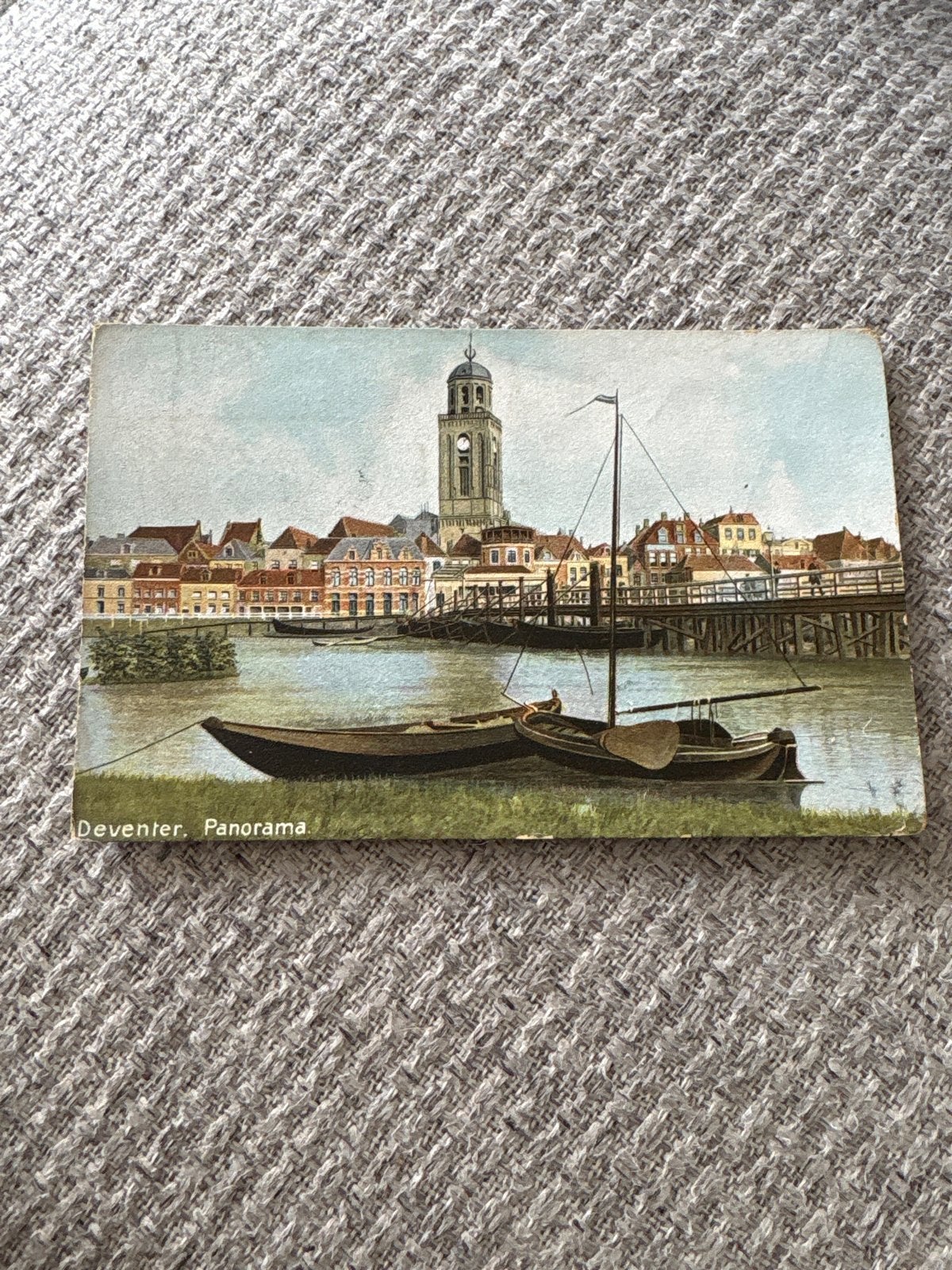 Oude ansichtkaart Deventer Panorama - Gelopen, Ophalen of Verzenden, Voor 1920, Gelopen, Gelderland